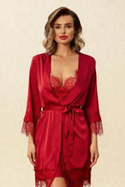 Conjunto de picardías y bata Titania Rojo