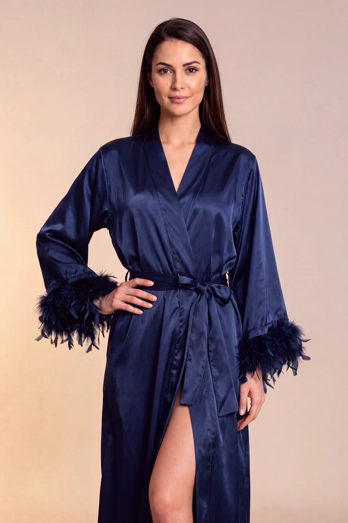 Kimono largo de satén Celiana