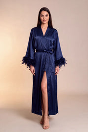 Kimono largo de satén Celiana