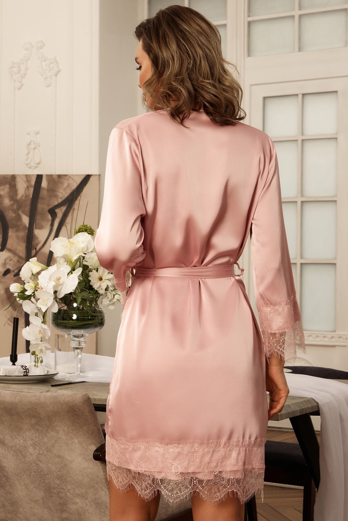 Conjunto de picardías y bata Titania Rosa